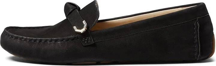 Cole Haan Evelyn Bow Driver Women's Shoes Black Nubuck (Akuya) : 10 C - Wide, Suede/Leather - Image 5