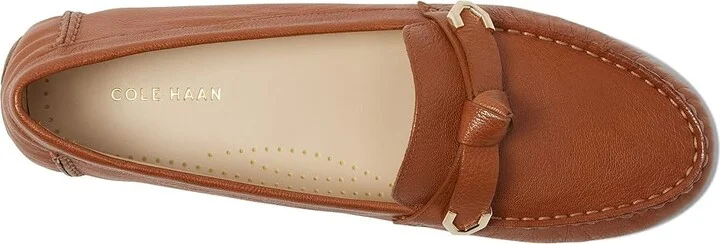 Cole Haan Evelyn Bow Driver Women's Shoes Pecan Grainy Leather : 10.5 B - Medium, Suede/Leather - Image 2