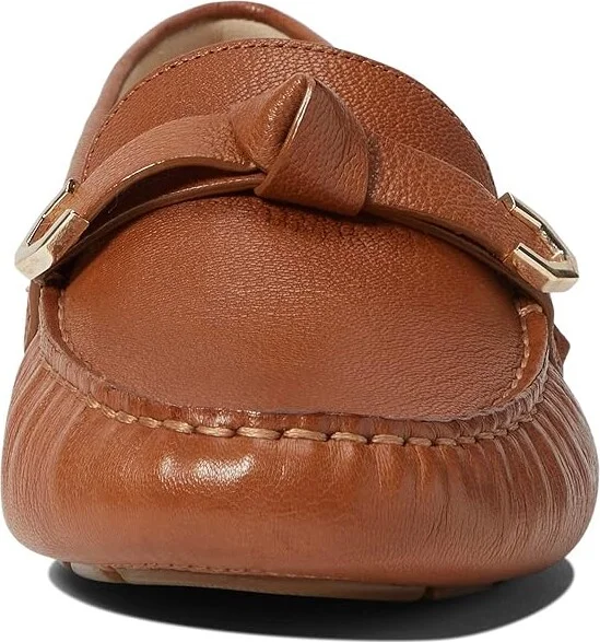 Cole Haan Evelyn Bow Driver Women's Shoes Pecan Grainy Leather : 10.5 B - Medium, Suede/Leather - Image 5