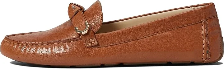 Cole Haan Evelyn Bow Driver Women's Shoes Pecan Grainy Leather : 10.5 B - Medium, Suede/Leather - Image 6