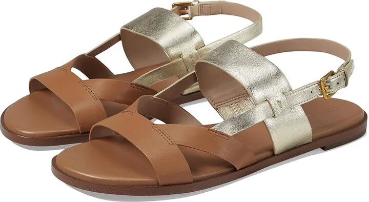 Cole Haan Fawn Sandals Women's Sandals Pecan Leather : 8 B - Medium, Leather/Rubber