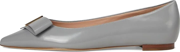 Cole Haan Felicia Bow Ballet Flats Women's Shoes Frost Gray Box Leather : 5.5 B - Medium - Image 6