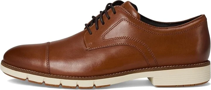 Cole Haan Flexgrand360 Cap Oxford Men's Lace Up Wing Tip Shoes British Tan/Ivory : 9 D - Medium, Leather - Image 6