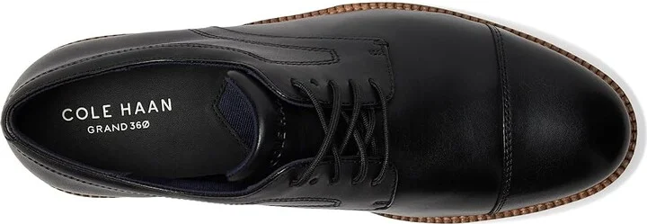 Cole Haan Flexgrand360 Cap Toe Oxfords Men's Lace-up Boots Black/Natural : 10.5 D - Medium, Leather - Image 2