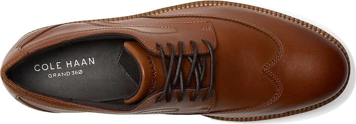 Cole Haan Flexgrand360 Wingtip Oxford Men's Lace Up Wing Tip Shoes British Tan/Ivory : 8 D - Medium, Leather/Rubber - Image 2