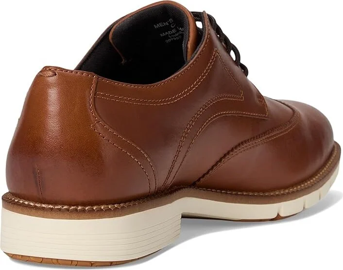 Cole Haan Flexgrand360 Wingtip Oxford Men's Lace Up Wing Tip Shoes British Tan/Ivory : 8 D - Medium, Leather/Rubber - Image 4