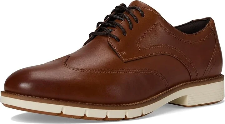 Cole Haan Flexgrand360 Wingtip Oxford Men's Lace Up Wing Tip Shoes British Tan/Ivory : 8 D - Medium, Leather/Rubber - Image 5