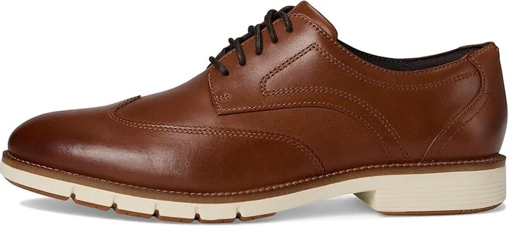 Cole Haan Flexgrand360 Wingtip Oxford Men's Lace Up Wing Tip Shoes British Tan/Ivory : 8 D - Medium, Leather/Rubber - Image 6