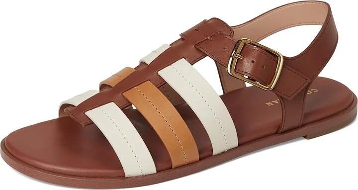 Cole Haan Flynn Fishman Sandals Women's Sandals Darkcuoio Leather : 6 B - Medium, Synthetic - Image 5