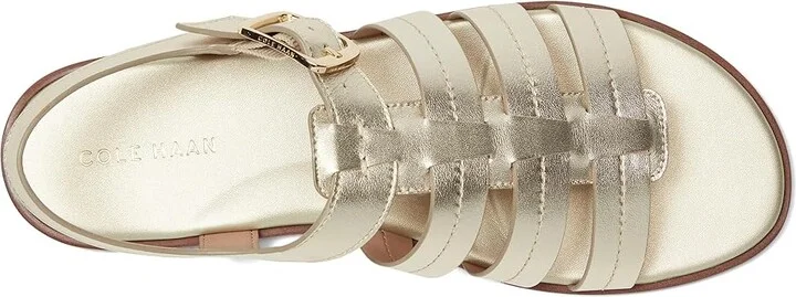 Cole Haan Flynn Fishman Sandals Women's Sandals Soft Gold Leather : 8.5 B - Medium, Synthetic - Image 2