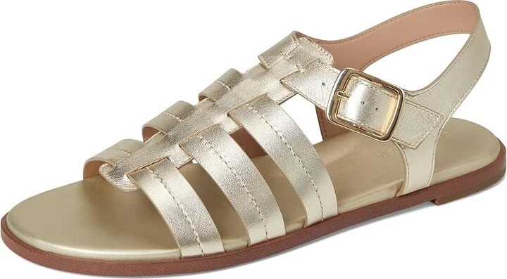 Cole Haan Flynn Fishman Sandals Women's Sandals Soft Gold Leather : 8.5 B - Medium, Synthetic - Image 5