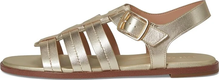 Cole Haan Flynn Fishman Sandals Women's Sandals Soft Gold Leather : 8.5 B - Medium, Synthetic - Image 6