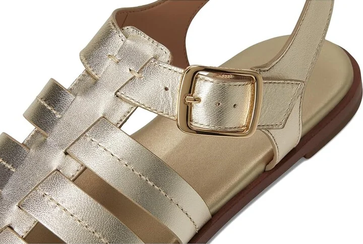 Cole Haan Flynn Fishman Sandals Women's Sandals Soft Gold Leather : 8.5 B - Medium, Synthetic - Image 7