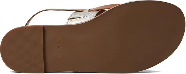 Cole Haan Flynn Flat Sandal Women's Shoes Gold/Honey : 5 B - Medium, Leather - Image 3