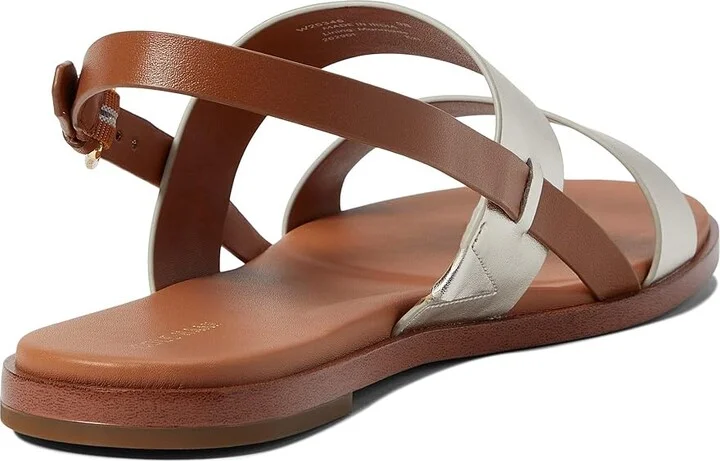 Cole Haan Flynn Flat Sandal Women's Shoes Gold/Honey : 5 B - Medium, Leather - Image 4