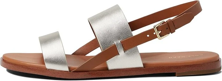 Cole Haan Flynn Flat Sandal Women's Shoes Gold/Honey : 5 B - Medium, Leather - Image 6
