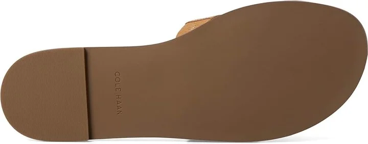 Cole Haan Flynn Slotted Slides Women's Flat Shoes Biscuit Leather : 10 B - Medium - Image 3