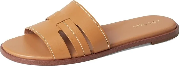 Cole Haan Flynn Slotted Slides Women's Flat Shoes Biscuit Leather : 10 B - Medium - Image 5