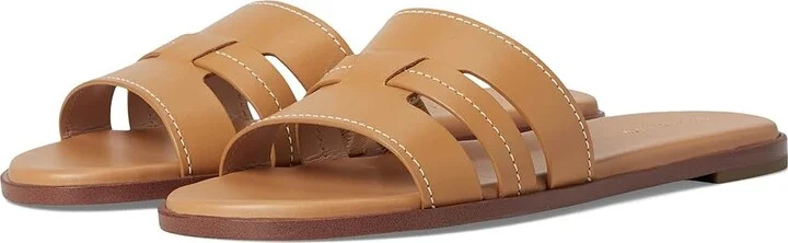 Cole Haan Flynn Slotted Slides Women's Flat Shoes Biscuit Leather : 10 B - Medium