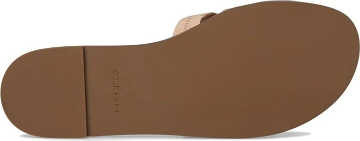 Cole Haan Flynn Slotted Slides Women's Flat Shoes Porcelain/Rose Gold : 10.5 B - Medium, Leather - Image 3