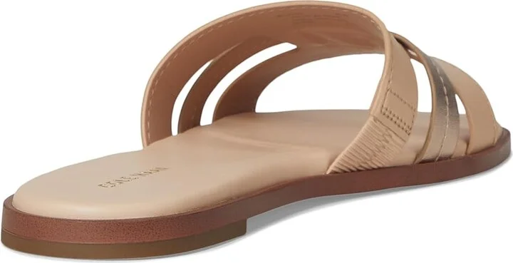 Cole Haan Flynn Slotted Slides Women's Flat Shoes Porcelain/Rose Gold : 10.5 B - Medium, Leather - Image 4