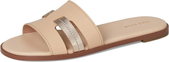 Cole Haan Flynn Slotted Slides Women's Flat Shoes Porcelain/Rose Gold : 10.5 B - Medium, Leather - Image 5