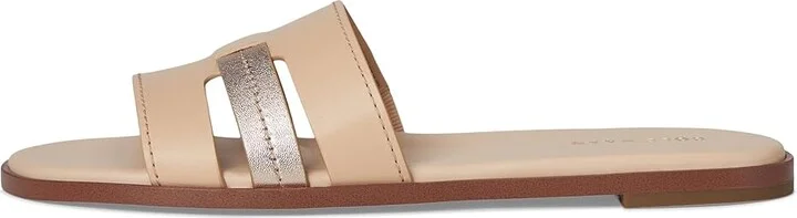 Cole Haan Flynn Slotted Slides Women's Flat Shoes Porcelain/Rose Gold : 10.5 B - Medium, Leather - Image 6