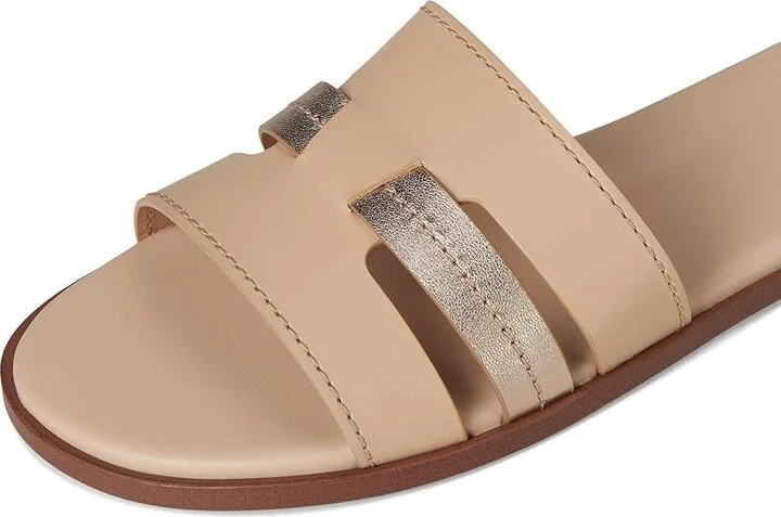 Cole Haan Flynn Slotted Slides Women's Flat Shoes Porcelain/Rose Gold : 10.5 B - Medium, Leather - Image 7