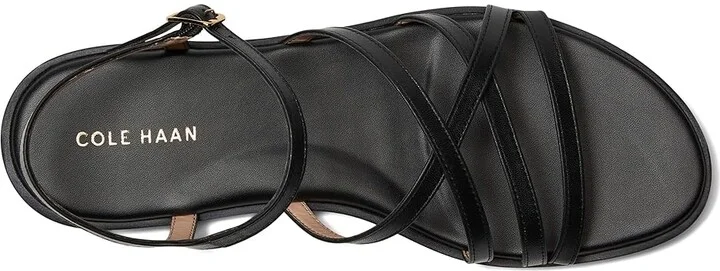 Cole Haan Flynn Strappy Sandals Women's Sandals Black Leather : 9 B - Medium - Image 2