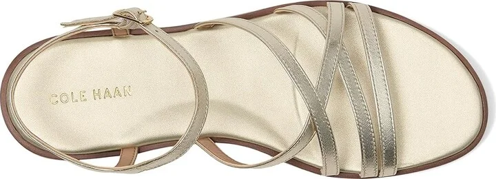 Cole Haan Flynn Strappy Sandals Women's Sandals Soft Gold Leather : 5.5 B - Medium - Image 2