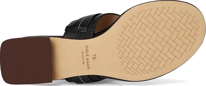 Cole Haan Gayle Thong Sandal Women's Sandals Black Leather : 6.5 B - Medium, Leather/Rubber - Image 3