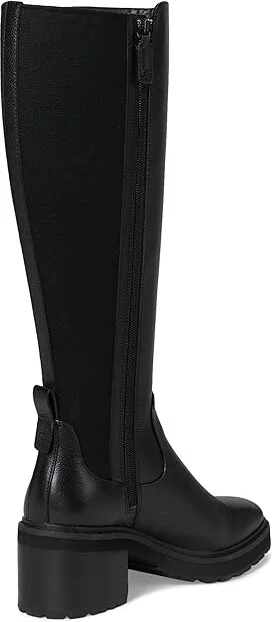 Cole Haan Gema Tall Lug Boot Extended Calf Women's Boots Black Leather : 8.5 B - Medium - Image 4
