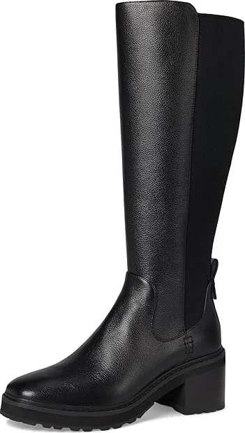 Cole Haan Gema Tall Lug Boot Extended Calf Women's Boots Black Leather : 8.5 B - Medium - Image 5