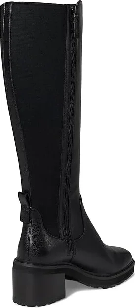 Cole Haan Gema Tall Lug Boot Women's Boots Black Leather Waterproof : 10 B - Medium - Image 4