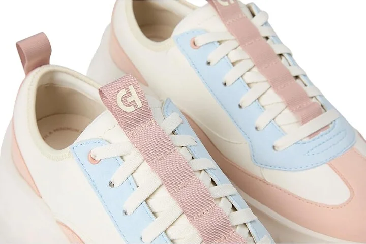 Cole Haan Generation Zerogrand II T-Toe Sneakers Women's Shoes Ivory/Cameo Rose : 9.5 C - Wide, Leather/Textile - Image 7
