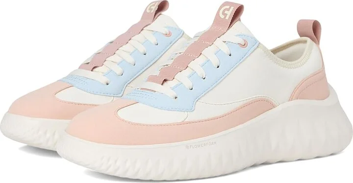 Cole Haan Generation Zerogrand II T-Toe Sneakers Women's Shoes Ivory/Cameo Rose : 9.5 C - Wide, Leather/Textile