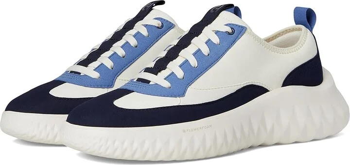 Cole Haan Generation Zerogrand II T-Toe Sneakers Women's Shoes Ivory/Midnight Moon : 5.5 C - Wide, Leather/Textile