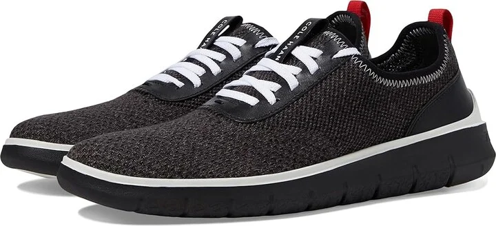 Cole Haan Generation Zerogrand Stitchlite Men's Shoes Gray Pinstripe/Black Knit/Barbados Cherry/Black : 11.5 D - Medium, Textile/Synthetic