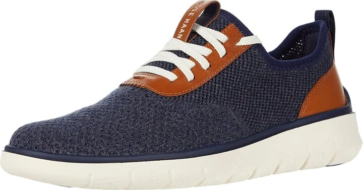 Cole Haan Generation Zerogrand Stitchlite Men's Shoes Marine Blue/Gray Pinstripe/Ch British Tan/Ivory : 11.5 D - Medium, Textile/Synthetic - Image 2