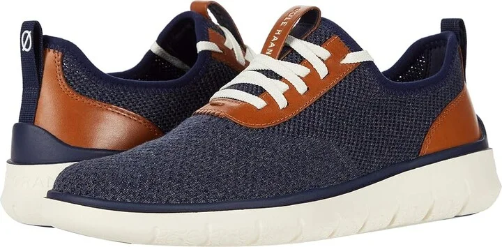 Cole Haan Generation Zerogrand Stitchlite Men's Shoes Marine Blue/Gray Pinstripe/Ch British Tan/Ivory : 11.5 D - Medium, Textile/Synthetic