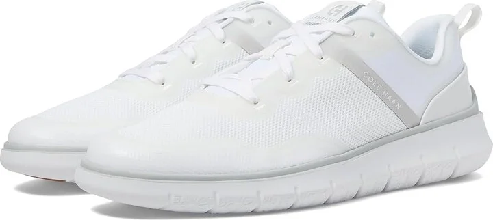 Cole Haan Generation Zerogrand Textured Sneakers Men's Lace-up Boots White/Microchip : 12 D - Medium, Leather