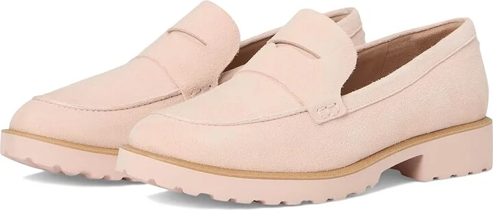 Cole Haan Geneva Loafer Women's Flat Shoes Cameo Rose Suede : 11 B - Medium, Leather