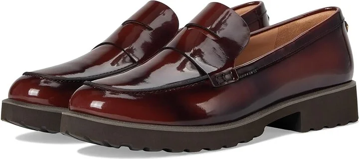 Cole Haan Geneva Loafer Women's Shoes Burgundy Leather : 9.5 B - Medium