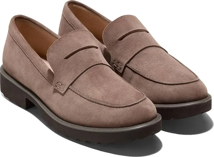 Cole Haan Geneva Loafer Women's Shoes Lava Suede : 6.5 B - Medium, Leather