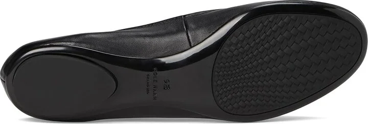 Cole Haan Georgie Ballet Flats Women's Flat Shoes Black Leather : 8.5 B - Medium - Image 3