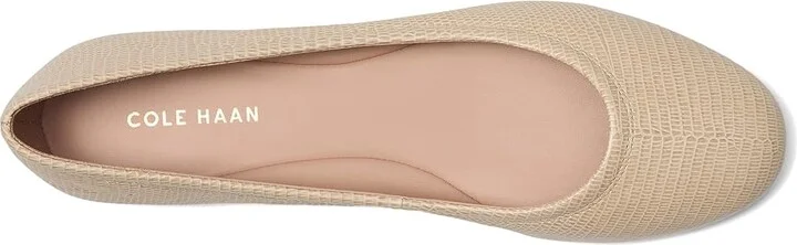 Cole Haan Georgie Ballet Flats Women's Flat Shoes Oat Lizrd Leather Print : 7.5 B - Medium - Image 2