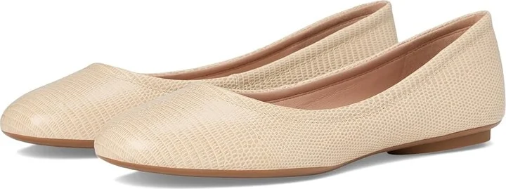 Cole Haan Georgie Ballet Flats Women's Flat Shoes Oat Lizrd Leather Print : 7.5 B - Medium