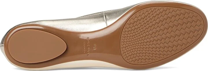 Cole Haan Georgie Ballet Flats Women's Flat Shoes Soft Gold Leather : 9 B - Medium - Image 3