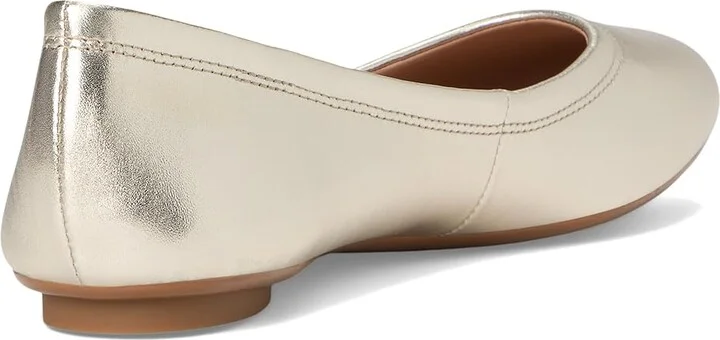 Cole Haan Georgie Ballet Flats Women's Flat Shoes Soft Gold Leather : 9 B - Medium - Image 4