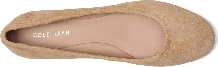 Cole Haan Georgie Ballet Flats Women's Flat Shoes Tuscan Sand Suede : 6 B - Medium, Leather - Image 2